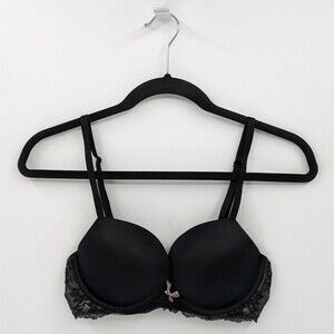 Victoria's Secret Bra Women's 34C Black Lace Push Up